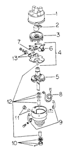 Distributor (Prestolite) Diagram and Parts List for CUB185  Cub Cadet Lawn Tractor